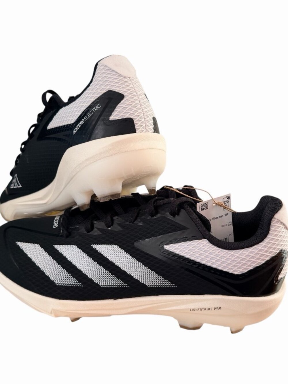 adidas Adizero Electric TP Black/White Baseball Cleats IH3466 Men's Size 12